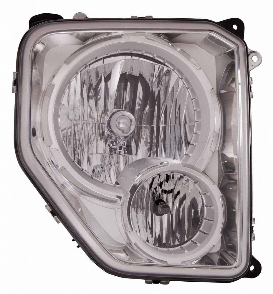 Head Lamp Passenger Side Chrome Bezel With Fog Lamp Round Bulb Shield High Quality For Jeep - ch2503233