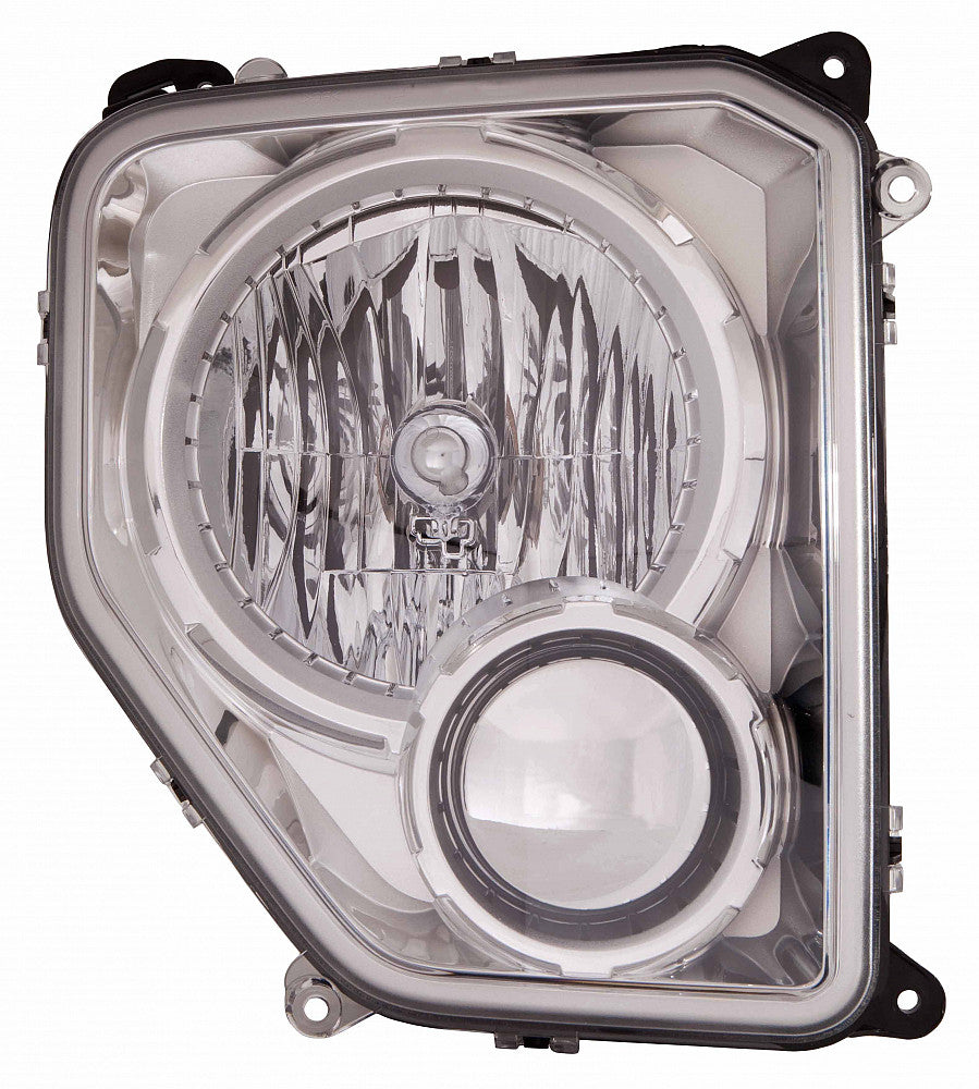 Head Lamp Passenger Side Chrome Bezel Without Fog Lamp Round Bulb Shield Capa For Jeep - CH2503234C
