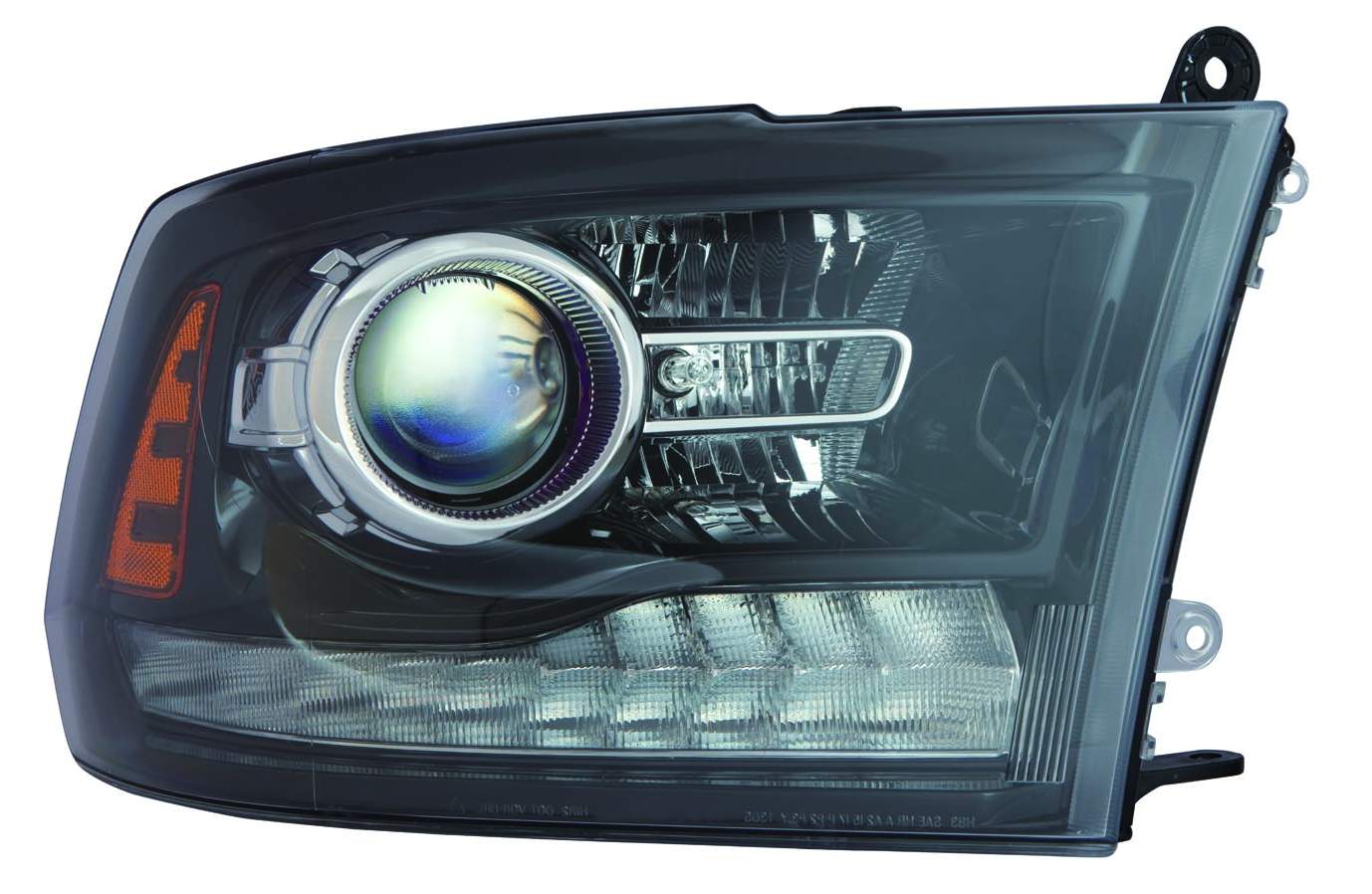 Head Lamp Passenger Side Halogen Projector Black Bezel Capareturn Restricted - Final Sale - No Warranty Coverage For Ram - CH2503245C