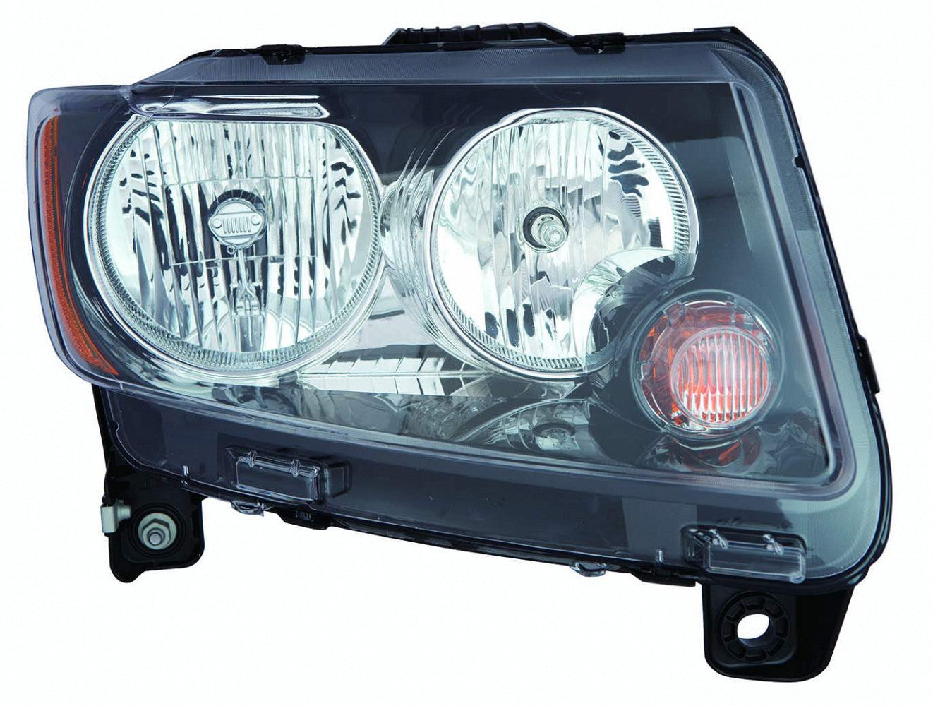 Head Lamp Passenger Side Halogen Black Bezel Capa For Jeep - CH2503246C