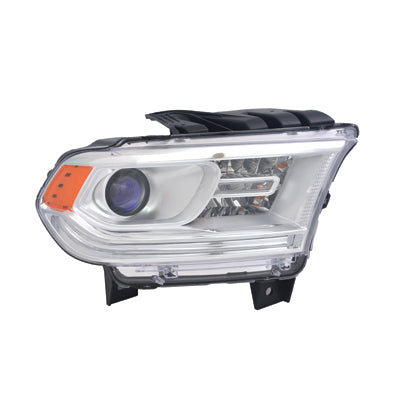 Head Lamp Passenger Side Halogen Chrome Bezel With Led Drl High Qualityreturn Restricted - Final Sale - No Warranty Coverage For Dodge - ch2503257