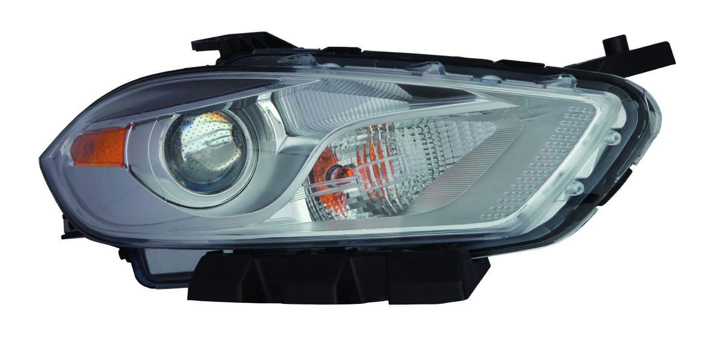 Head Lamp Passenger Side Halogen Chrome Bezel Capareturn Restricted - Final Sale - No Warranty Coverage For Dodge - CH2519143C