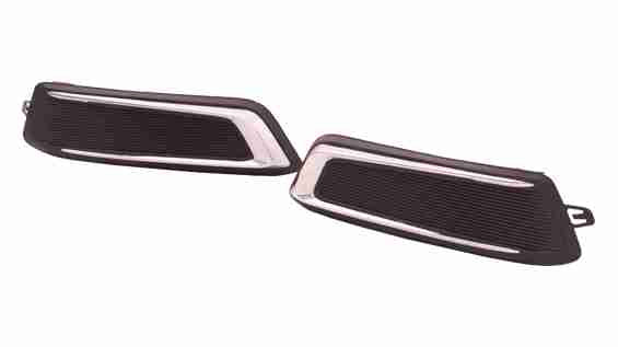 Fog Lamp Cover Front Driver Side Matt-Black With Chrome Mldg Without Drl For Chevrolet - GM1038145