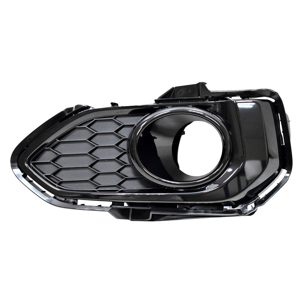 Fog Lamp Bezel Front Passenger Side Textured Gloss Black For Honda - HO1039152
