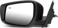 Door Mirror Driver Side Power Htd Flat Glass With Blind Spot Detection Textured For Nissan - NI1320297